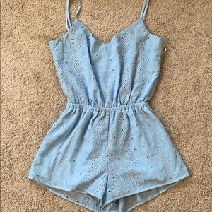 Baby blue romper NWT